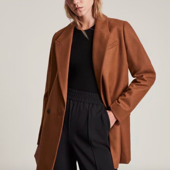 All Saints Jackets & Blazers - ALL SAINTS Ella Wool Blend Blazer Jacket Brown 4